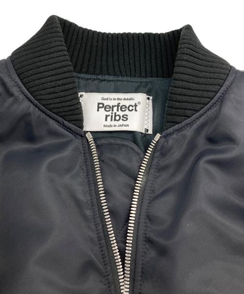 Perfect ribs（パーフェクトリブス）Perfect ribs (パーフェクトリブス) Basic MA-1 ブラック サイズ:Lの古着・服飾アイテム