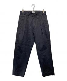 WTAPS（ダブルタップス）の古着「TUCK TROUSERS COTTON TWILL」｜ネイビー