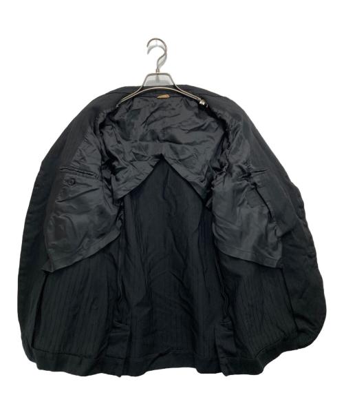 COMME des GARCONS HOMME DEUX（コムデギャルソン オム ドゥ）COMME des GARCONS HOMME DEUX (コムデギャルソン オム ドゥ) ポリ縮絨 4B ストライプ テーラードジャケット ブラック サイズ:Sの古着・服飾アイテム