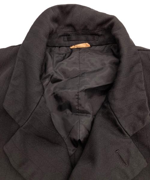 COMME des GARCONS HOMME DEUX（コムデギャルソン オム ドゥ）COMME des GARCONS HOMME DEUX (コムデギャルソン オム ドゥ) ポリ縮絨 4B ストライプ テーラードジャケット ブラック サイズ:Sの古着・服飾アイテム