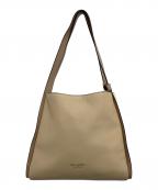 Kate Spadeケイトスペード）の古着「ノットカラーブロックラージ トートバッグ」｜ベージュ×アイボリー