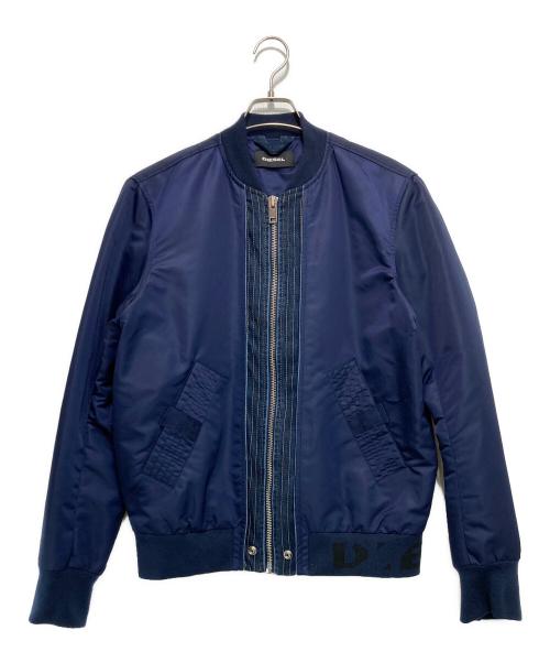 DIESEL（ディーゼル）DIESEL (ディーゼル) デニムコンビMA-1ジャケット ネイビー サイズ:Mの古着・服飾アイテム