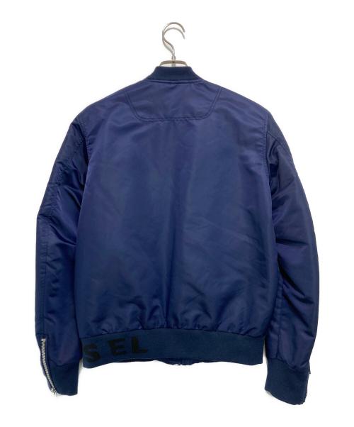 DIESEL（ディーゼル）DIESEL (ディーゼル) デニムコンビMA-1ジャケット ネイビー サイズ:Mの古着・服飾アイテム