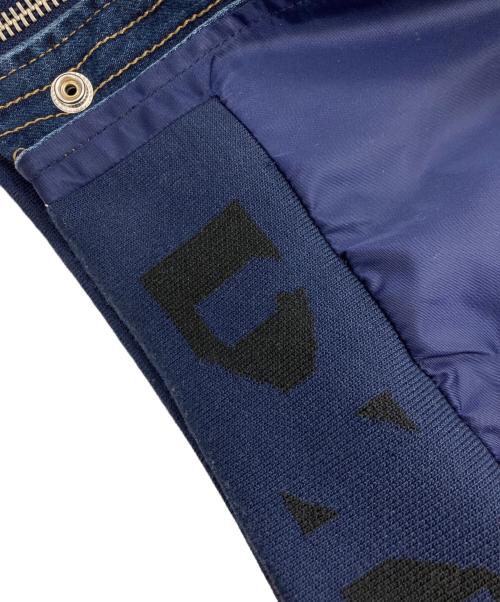 DIESEL（ディーゼル）DIESEL (ディーゼル) デニムコンビMA-1ジャケット ネイビー サイズ:Mの古着・服飾アイテム