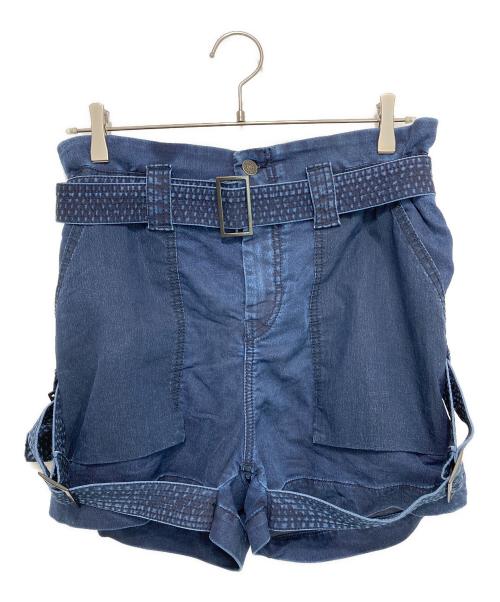 DIESEL（ディーゼル）DIESEL (ディーゼル) デニムボンテージショートパンツ インディゴ サイズ:25の古着・服飾アイテム