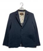 Hysteric Glamourヒステリックグラマー）の古着「ストライプテーラードジャケット」｜ネイビー