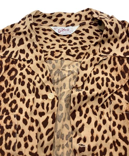 Star OF HOLLYWOOD（スターオブハリウッド）Star OF HOLLYWOOD (スターオブハリウッド) レオパード柄レーヨンシャツ ベージュ サイズ:XLの古着・服飾アイテム