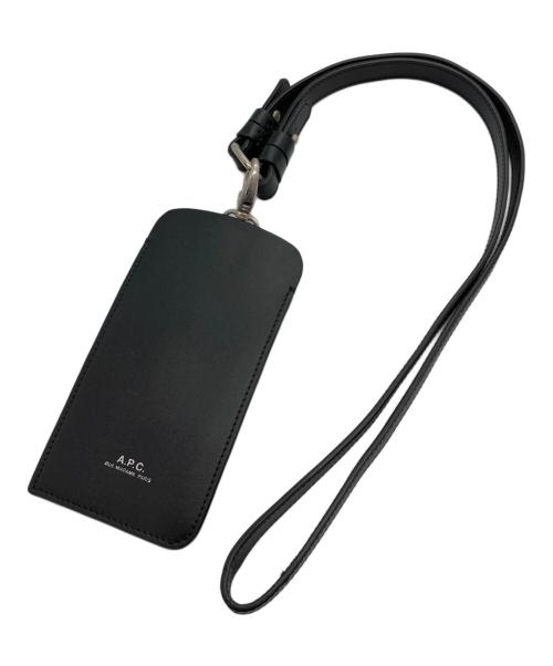 A.P.C.（アーペーセー）A.P.C. (アーペーセー) Phone Case/レザーネックポーチ ブラックの古着・服飾アイテム