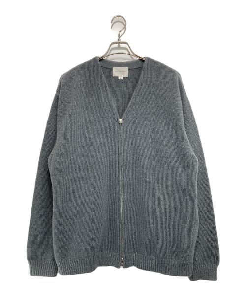 STILL BY HAND（スティルバイハンド）STILL BY HAND (スティルバイハンド) ミドルゲージ ジップアップ カーディガン グレー サイズ:48の古着・服飾アイテム