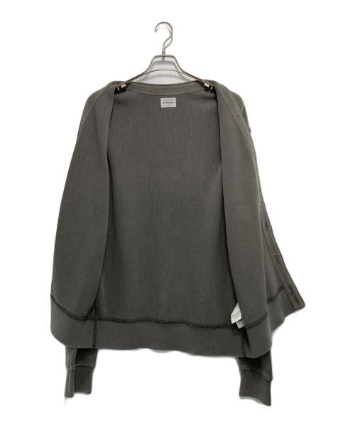 Yonetomi（ヨネトミ）Yonetomi (ヨネトミ) GIMA COTTON CARDIGAN グレー サイズ:Sの古着・服飾アイテム