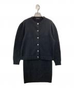 anuansアニュアンス）の古着「ウールカポックニットセット」｜ブラック