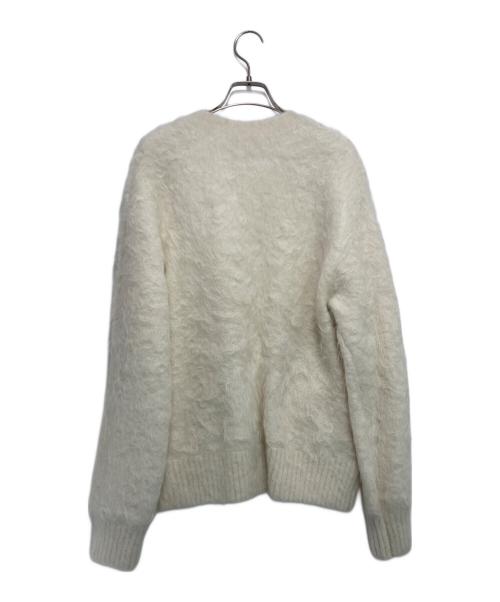 anuans（アニュアンス）anuans (アニュアンス) スーリーアルパカニットカーディガン ホワイト サイズ:Fの古着・服飾アイテム