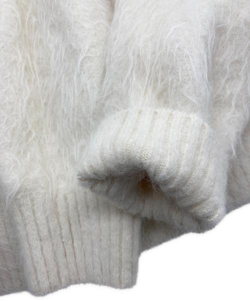 anuans（アニュアンス）anuans (アニュアンス) スーリーアルパカニットカーディガン ホワイト サイズ:Fの古着・服飾アイテム