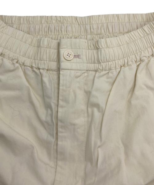 nonnotte（ノノット）nonnotte (ノノット) Elastic Baggy Trousers Clear Heavy Broadcloth アイボリー サイズ:３の古着・服飾アイテム