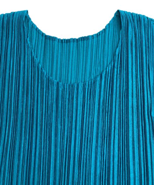PLEATS PLEASE（プリーツプリーズ）PLEATS PLEASE (プリーツプリーズ) プリーツブラウス グリーン サイズ:SIZE 4の古着・服飾アイテム