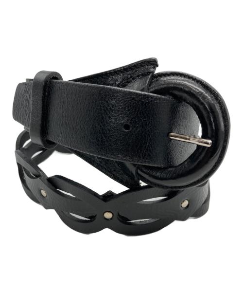 Salvatore Ferragamo（サルヴァトーレ フェラガモ）Salvatore Ferragamo (サルヴァトーレ フェラガモ) デザイン ベルト ブラック サイズ:90の古着・服飾アイテム