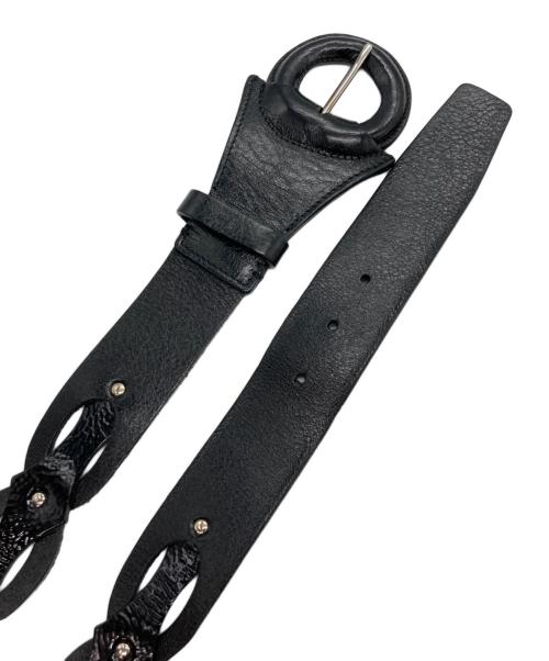 Salvatore Ferragamo（サルヴァトーレ フェラガモ）Salvatore Ferragamo (サルヴァトーレ フェラガモ) デザイン ベルト ブラック サイズ:90の古着・服飾アイテム