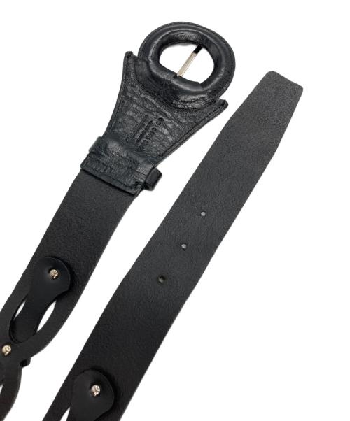 Salvatore Ferragamo（サルヴァトーレ フェラガモ）Salvatore Ferragamo (サルヴァトーレ フェラガモ) デザイン ベルト ブラック サイズ:90の古着・服飾アイテム