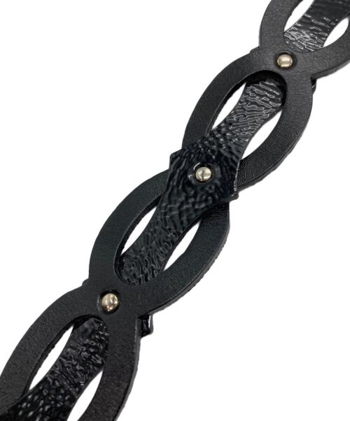 Salvatore Ferragamo（サルヴァトーレ フェラガモ）Salvatore Ferragamo (サルヴァトーレ フェラガモ) デザイン ベルト ブラック サイズ:90の古着・服飾アイテム