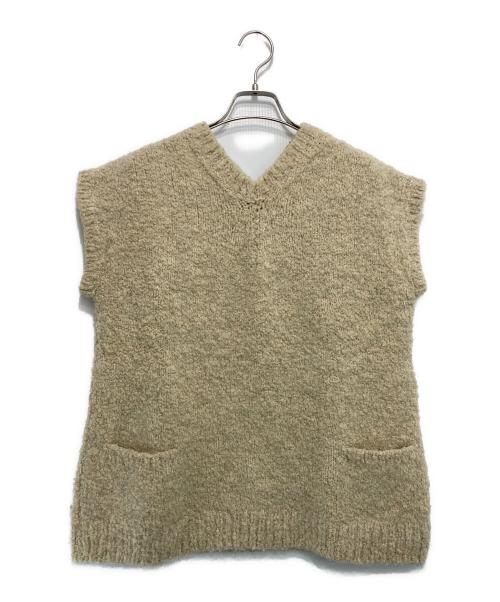 45R（フォーティファイブ・アール）45R (フォーティファイブ・アール) ウールアルパカニットベスト アイボリー サイズ:2の古着・服飾アイテム