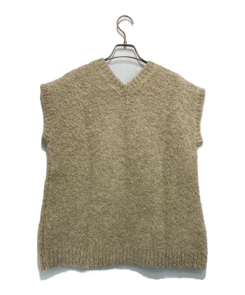 45R（フォーティファイブ・アール）45R (フォーティファイブ・アール) ウールアルパカニットベスト アイボリー サイズ:2の古着・服飾アイテム