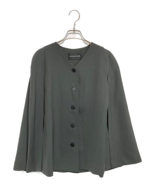 mizuiro-ind（ミズイロインド）mizuiro-ind (ミズイロインド) ケープスリーブ ノースリーブブラウス グレー サイズ:-の古着・服飾アイテム