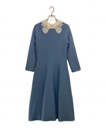 ANAYI（アナイ）の古着「エンブロイダリーカラーフレアーワンピース」｜ブルー