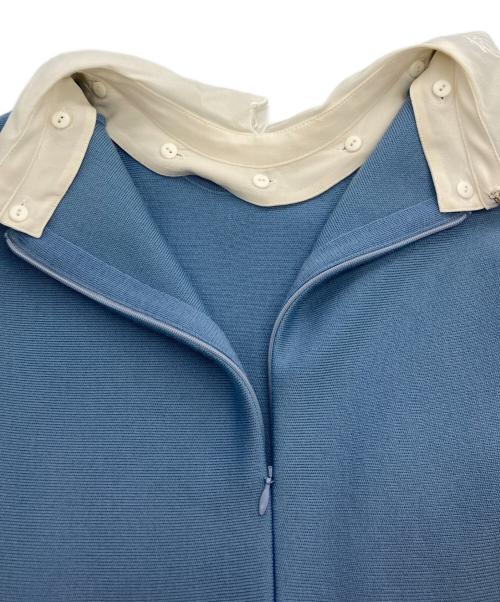 ANAYI（アナイ）ANAYI (アナイ) エンブロイダリーカラーフレアーワンピース ブルー サイズ:38の古着・服飾アイテム