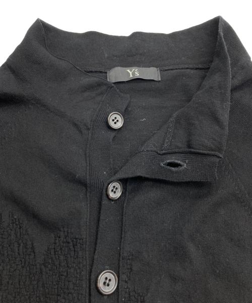 Y's（ワイズ）Y's (ワイズ) デザインカーディガン ブラック サイズ:2の古着・服飾アイテム