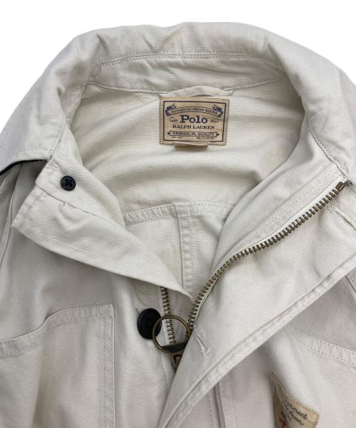 POLO RALPH LAUREN（ポロ・ラルフローレン）POLO RALPH LAUREN (ポロ・ラルフローレン) コットンステンカラーコート ホワイト サイズ:Sの古着・服飾アイテム