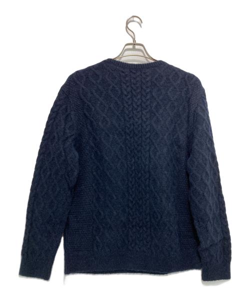 PAPAS PLUS（パパスプラス）PAPAS PLUS (パパスプラス) ヤクブレンドケーブルニット ネイビー サイズ:Mの古着・服飾アイテム