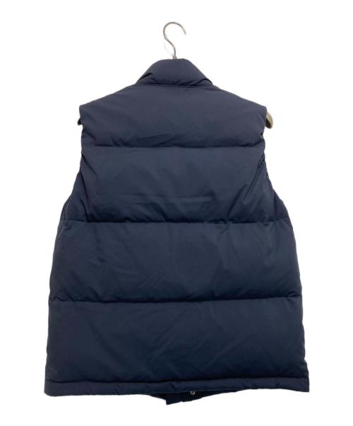 PAPAS PLUS（パパスプラス）PAPAS PLUS (パパスプラス) ロゴワッペン ダウンベスト ネイビー サイズ:Mの古着・服飾アイテム
