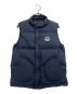 PAPAS PLUS（パパスプラス）の古着「ロゴワッペン ダウンベスト」｜ネイビー