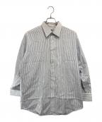 HERMESエルメス）の古着「ストライプシャツ」｜ホワイト×ブルー