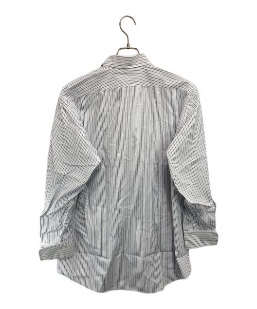 HERMES（エルメス）HERMES (エルメス) ストライプシャツ ホワイト×ブルー サイズ:42の古着・服飾アイテム