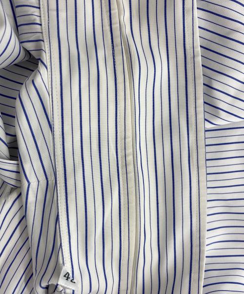 HERMES（エルメス）HERMES (エルメス) ストライプシャツ ホワイト×ブルー サイズ:42の古着・服飾アイテム