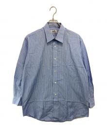 HERMES（エルメス）の古着「セリエボタンストライプシャツ」｜スカイブルー×ホワイト