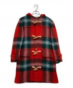 LAUREN RALPH LAUREN PETITEローレンラルフローレン ペティート）の古着「チェックダッフルコート」｜レッド