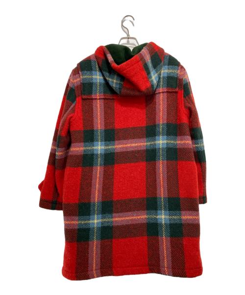 LAUREN RALPH LAUREN PETITE（ローレンラルフローレン ペティート）LAUREN RALPH LAUREN PETITE (ローレンラルフローレン ペティート) チェックダッフルコート レッド サイズ:Pの古着・服飾アイテム