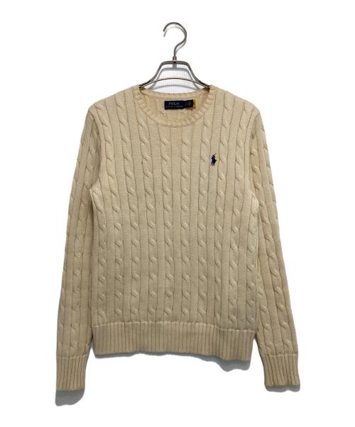 POLO RALPH LAUREN（ポロ・ラルフローレン）POLO RALPH LAUREN (ポロ・ラルフローレン) ケーブルニット アイボリー サイズ:Sの古着・服飾アイテム