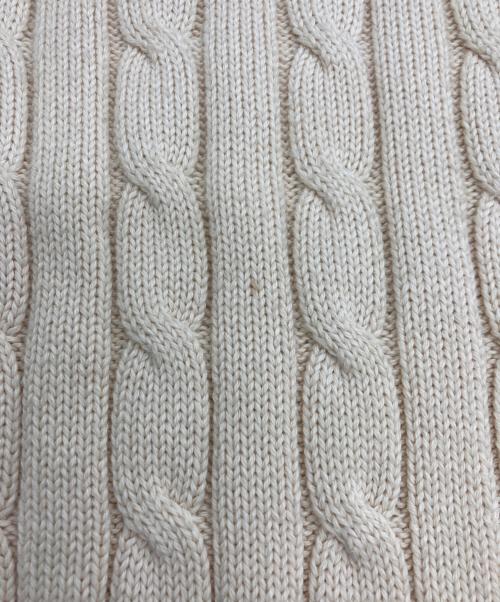 POLO RALPH LAUREN（ポロ・ラルフローレン）POLO RALPH LAUREN (ポロ・ラルフローレン) ケーブルニット アイボリー サイズ:Sの古着・服飾アイテム