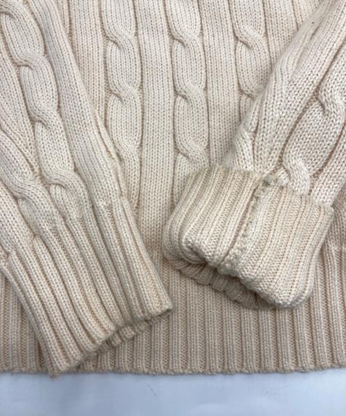 POLO RALPH LAUREN（ポロ・ラルフローレン）POLO RALPH LAUREN (ポロ・ラルフローレン) ケーブルニット アイボリー サイズ:Sの古着・服飾アイテム