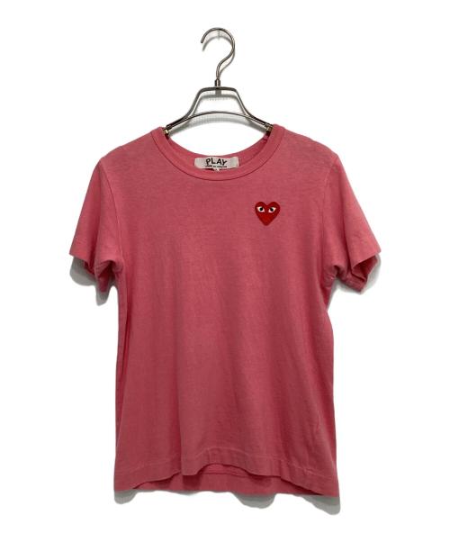 PLAY COMME des GARCONS（プレイコムデギャルソン）PLAY COMME des GARCONS (プレイコムデギャルソン) ハートワッペンTシャツ ピンク サイズ:Sの古着・服飾アイテム