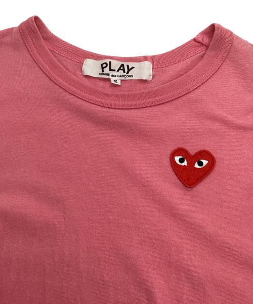 PLAY COMME des GARCONS（プレイコムデギャルソン）PLAY COMME des GARCONS (プレイコムデギャルソン) ハートワッペンTシャツ ピンク サイズ:Sの古着・服飾アイテム