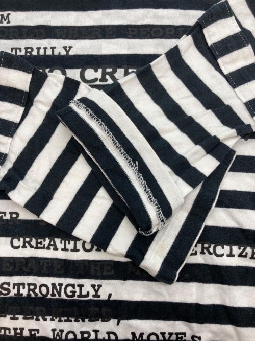 COMME des GARCONS（コムデギャルソン）COMME des GARCONS (コムデギャルソン) プリントロングスリーブカットソー ホワイト×ブラック サイズ:XSの古着・服飾アイテム