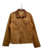 AVIREXアヴィレックス）の古着「レザージャケット」｜ブラウン