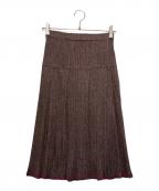 PLEATS PLEASEプリーツプリーズ）の古着「プリーツスカート」｜ブラウン
