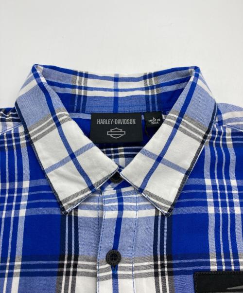 HARLEY-DAVIDSON（ハーレーダビッドソン）HARLEY-DAVIDSON (ハーレーダビッドソン) チェックシャツ ブルー サイズ:L 未使用品の古着・服飾アイテム