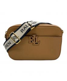 LAUREN RALPH LAUREN（ローレンラルフローレン）の古着「レザーショルダーバッグ」｜ベージュ
