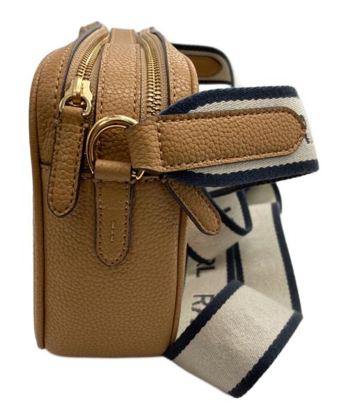 LAUREN RALPH LAUREN（ローレンラルフローレン）LAUREN RALPH LAUREN (ローレンラルフローレン) レザーショルダーバッグ ベージュの古着・服飾アイテム